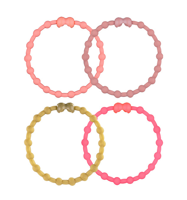 Golden Harmony Pack Hair Ties (4-Pack): Achieve Effortless Elegance in Every Strand