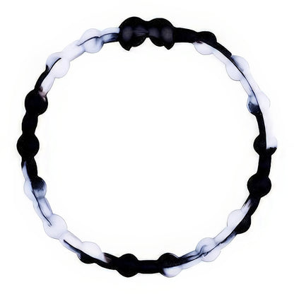 White & Black Hair Ties (6-Pack) - Effortless Style for Every Look