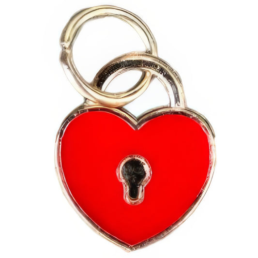 Heart-Shaped Keyhole Bracelet Charm
