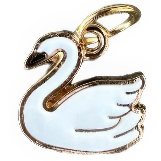 Swan Keyhole Bracelet Charm