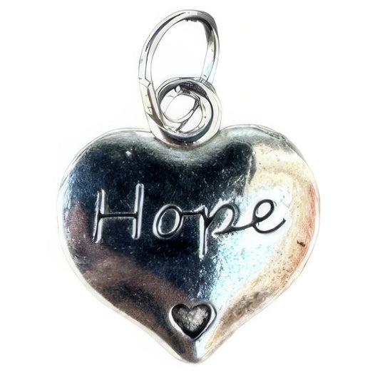 Hope Heart Keyhole Bracelet Charm