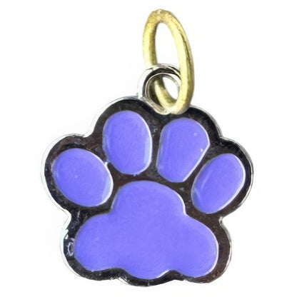 Purple Paw Print Keyhole Bracelet Charm