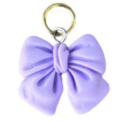 Purple Bow Keyhole Bracelet Charm