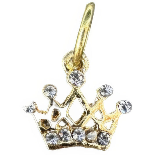 Gold Crown Keyhole Bracelet Charm