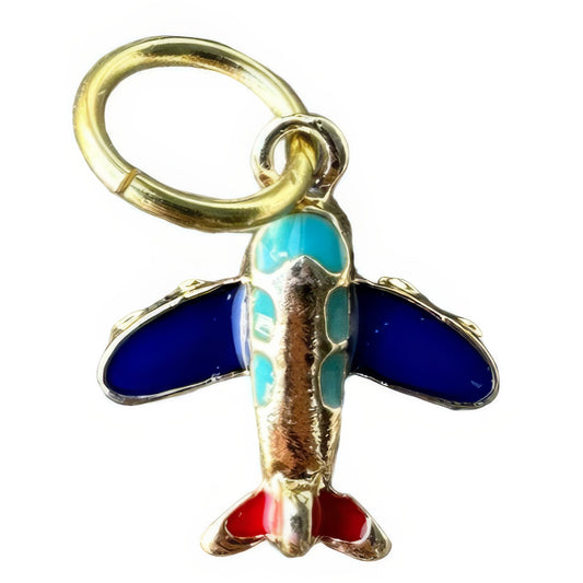 Airplane Keyhole Bracelet Charm