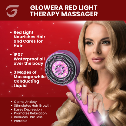 Pro Hair Tie x Glowera™ 3 in 1 Red Light Scalp Massager Therapy